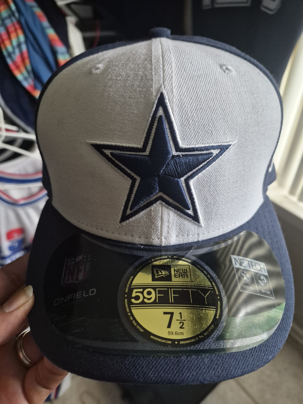 New Era White & Navy Dallas Star 59FIFTY Fitted Hat